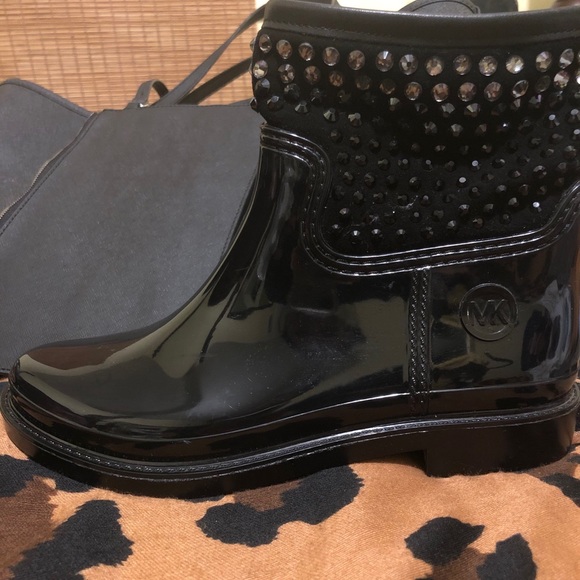 Michael Kors 
Dani Stone Detail Rubber Rain Bootie - Picture 6 of 9